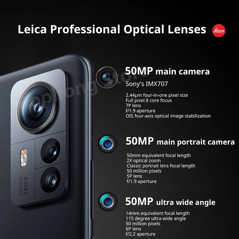 Tanie Globalny Rom Xiaomi 12S Pro Telefon Komórkowy 6.73 Cala 2K AMOLED 120Hz Elastyczny Wyświetlacz Snapdragon Gen 8 + Octa Core 120W ładowarka NFC