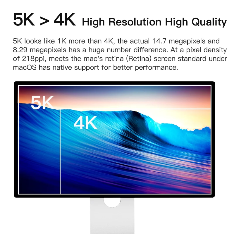 Фото Монитор KUYCON G27P 1200:1 с контрастным отношением 1:1200, яркостью 600 нит, частотой обновления 75 Гц, 27-дюймовым ультратонким зеркальным экраном 5K для ПК с кронштейном №3