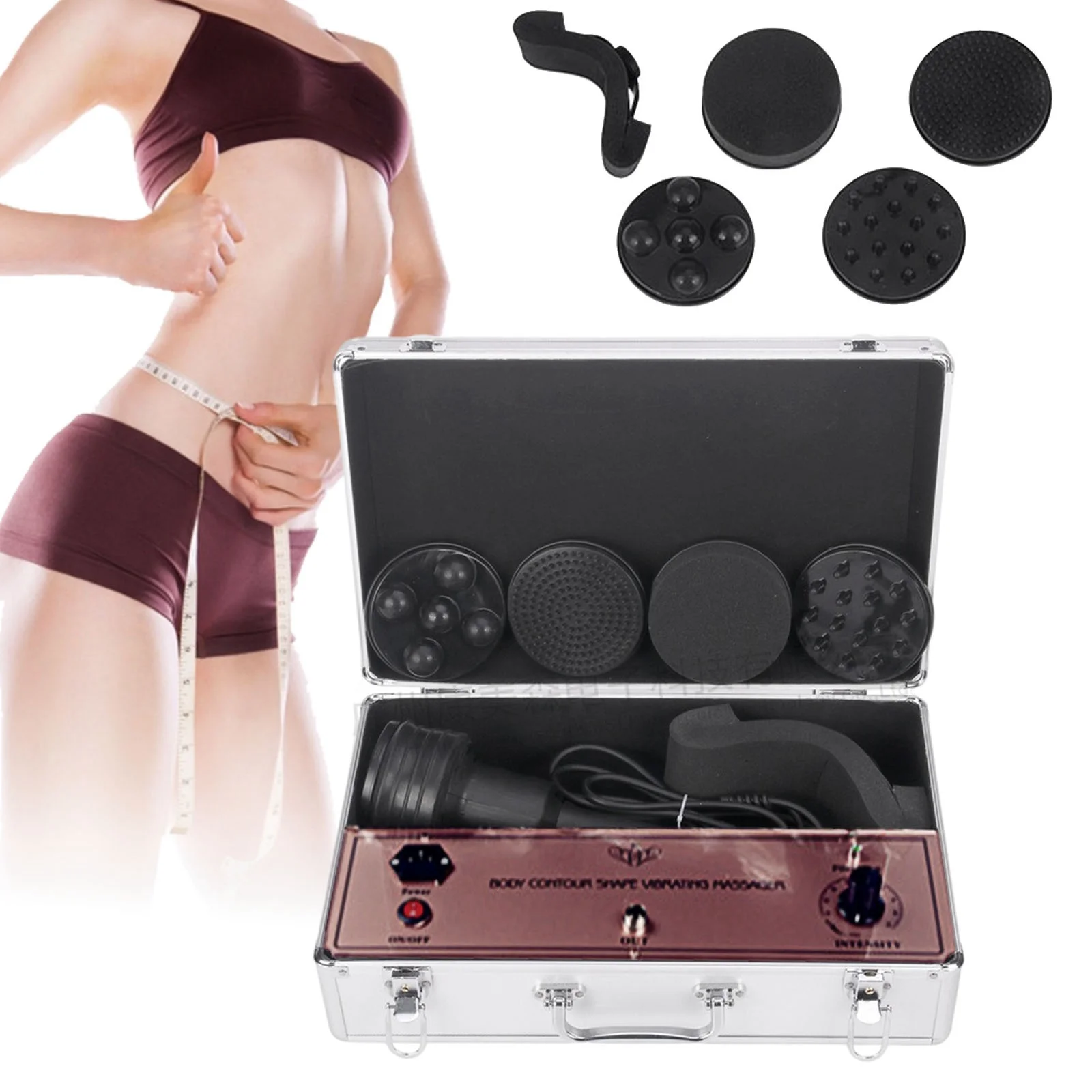 

Высокочастотный Вибрационный массажер для брюшного пресса G5, прибор для похудения, портативный аппарат для похудения с 5 головками, аппарат...