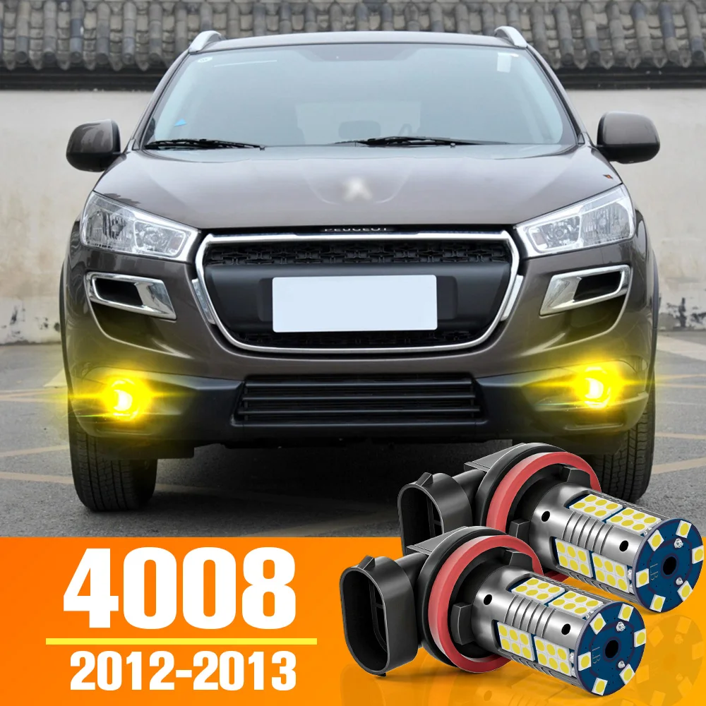 

2pcs LED Front Fog Light Bulb Accessories For Peugeot 4008 2012 2013