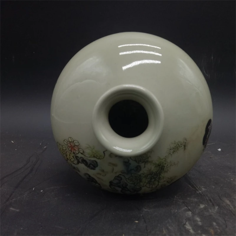 Antique Antique Antique Porcelain Do Old Goods Home Decoration Tongzhi Year Pastel Figure Plum Vase With Lady Patterns Crafts 3
