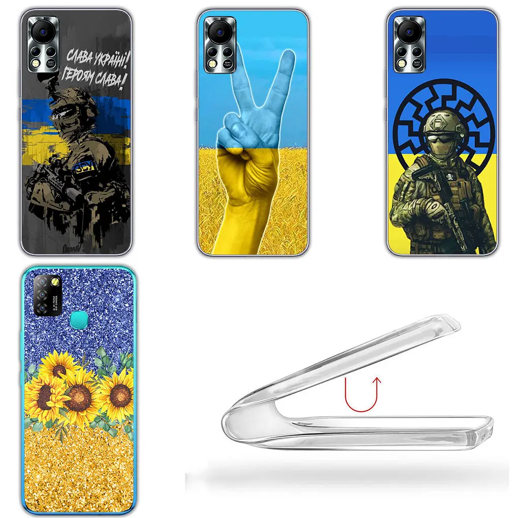 Украинский чехол для телефона девочек Motorola Moto G13 G14 G53 G54 G62 G72 G82 G84 Edge 40 neo pro