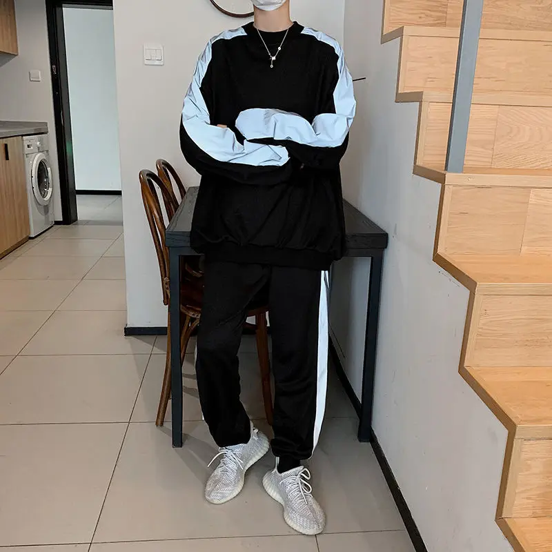 

Men's Tracksuit2022 Spring And Autumn New Korean Version Of The Youth Round Neck Pullover Long-Sleeved Top Handsome Student Casu