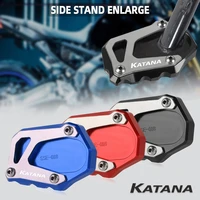 for suzuki gsx s1000 katana 2019 2021 v strom 1050xt motorbike kickstand foot side stand extension pad support plate accessories