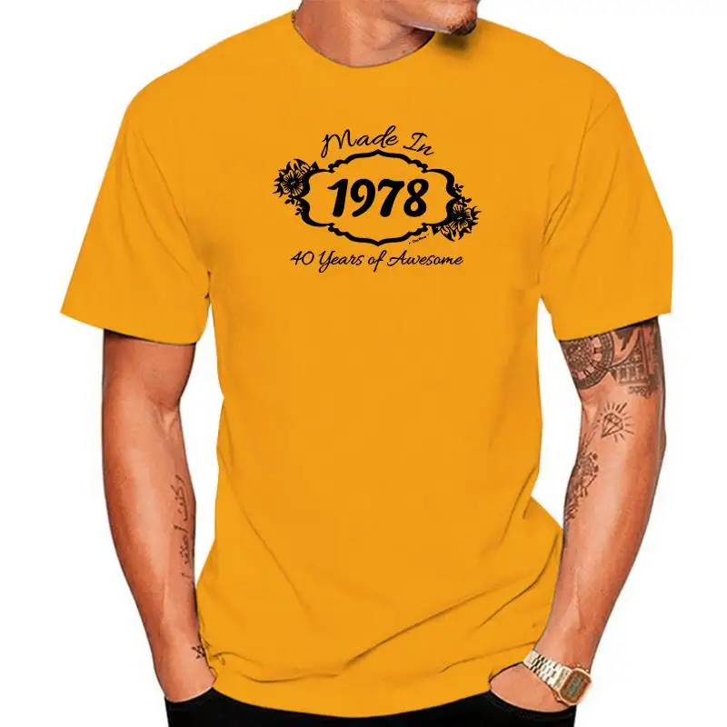 40th Birthday Gift Made 1978 40 Years Awesome Ladies T-Shirt Summer Women Novelty 100% Cotton Game T Shirt Top Tee