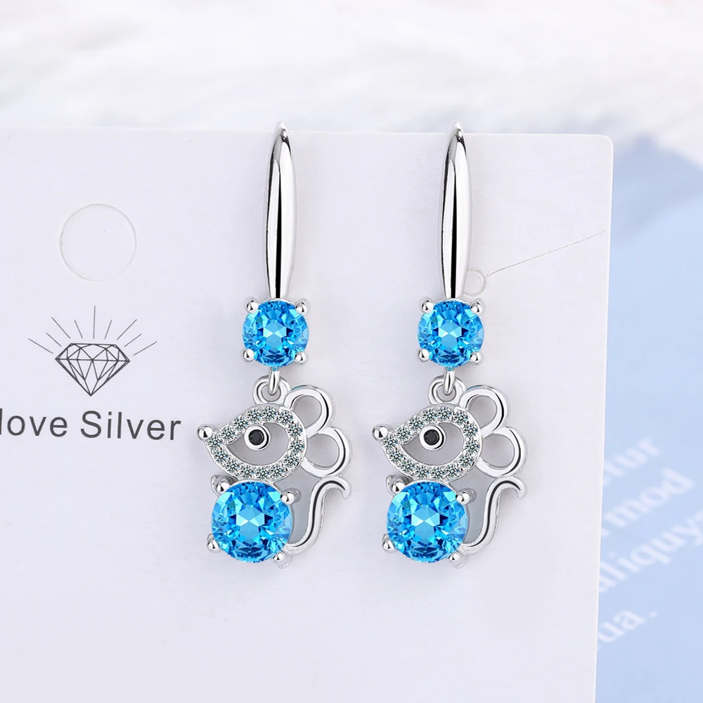 

Женские серьги-подвески SMTCAT, из серебра 925 пробы, с цирконом