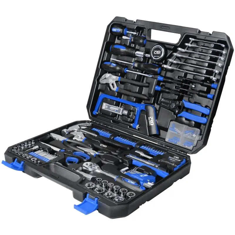 

198 Pcs Hand Tool Set DIY Home Repair Kit Car Repair Tool Set Wrench Saw Screwdriver