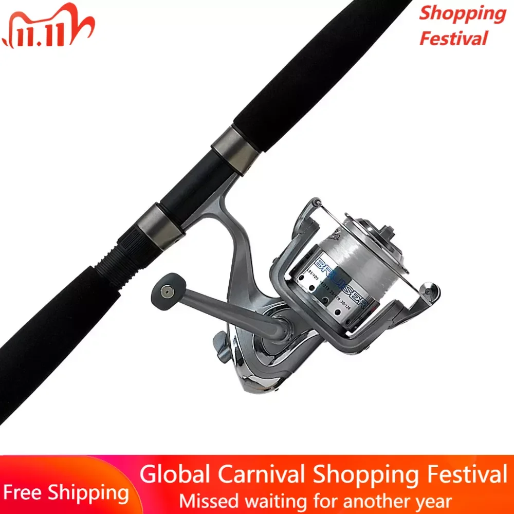 

8’ Cardinal Bruiser Fishing Rod and Reel Spinning Combo Fishing Tackle Professional Telescopic Rods Casting Pole Sports