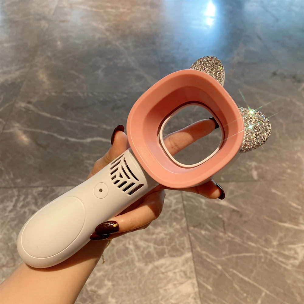 

Handheld Electric Fan Portable USB Rechargeable Bladeless Fan Eyelash Extension Dryer Diamond Cute Office Cooler Mini Supplies