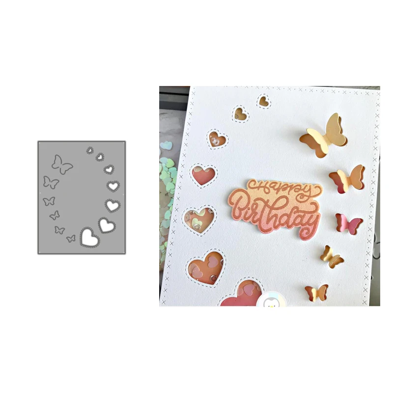 

Butterfly Love Box Metal Cutting Dies for Scrapbooking Handmade Tools Mold Cut Stencil New 2022 DIY Card Make Mould Model Craft