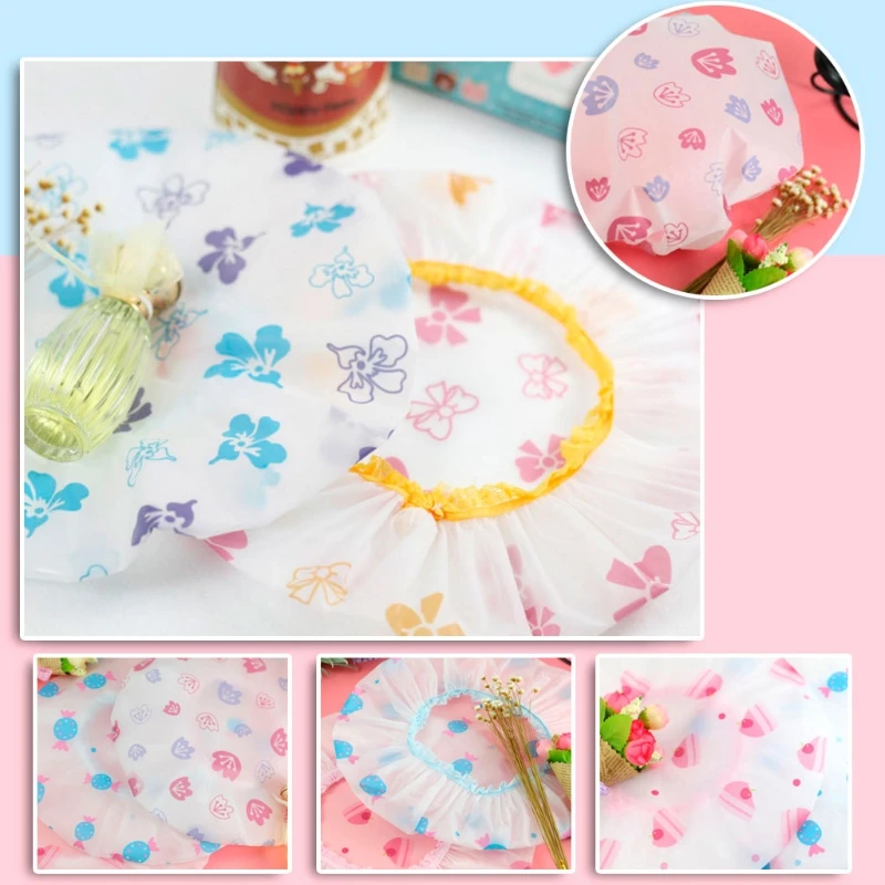 

Elastic Waterproof Bath Hair Dry Shower Headwear Bathing Salon Hat Drop shipping