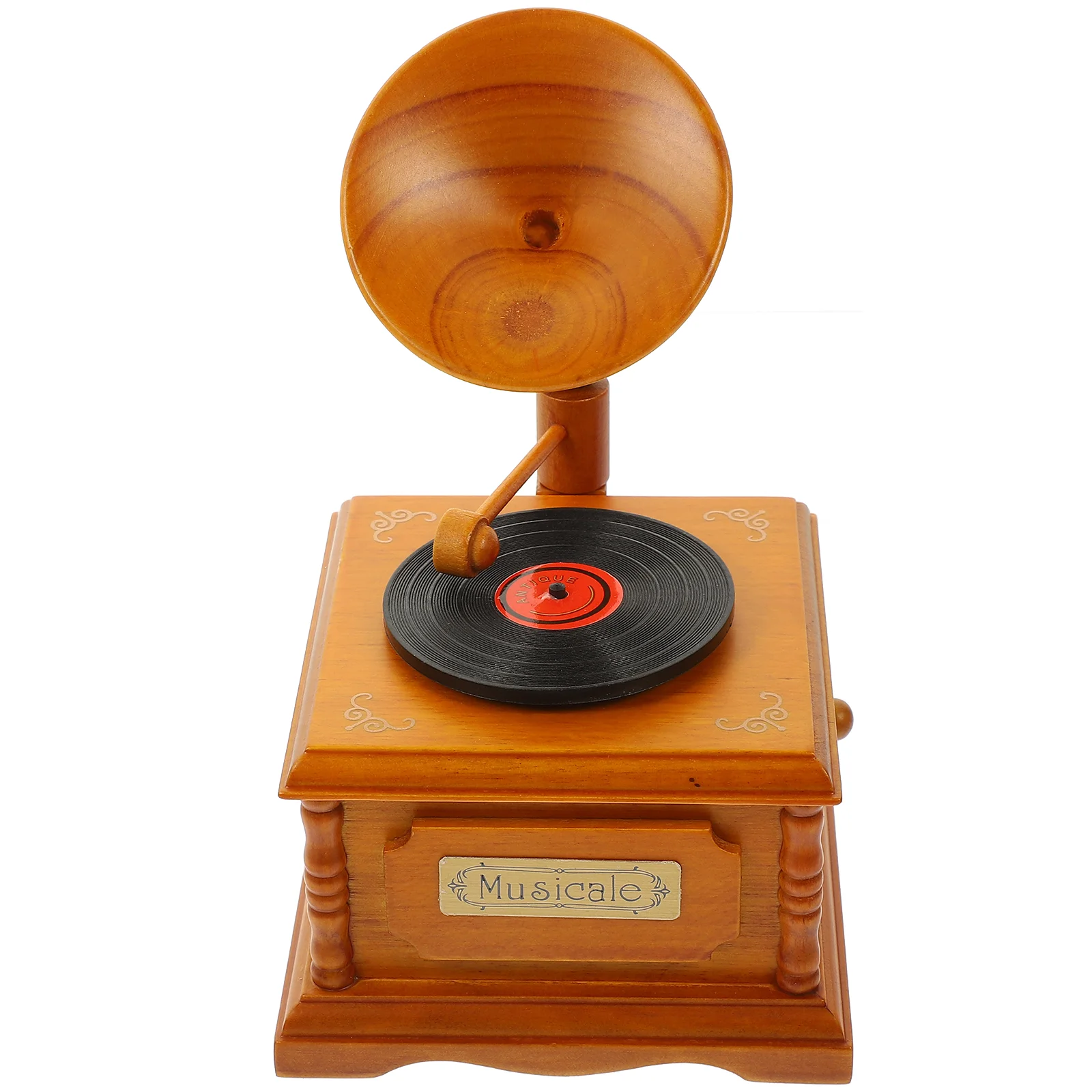 

Boxmusical Crank Ornament Desktop Figurines Carouselwindpercussion Wooden Handy Boxes Decorationinstruments Kids Vintage Hand