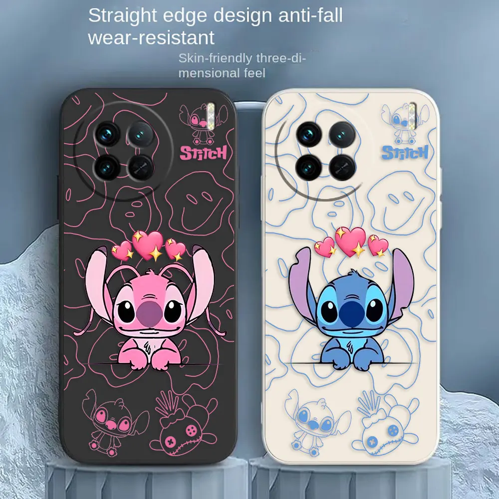 

Angel Lilo And Stitch Cartoon Phone Case For VIVO X21I X21S X23 X27 X30 X50 X60 X70 X80 X90 5G PRO PLUS Colour Liquid Case Funda