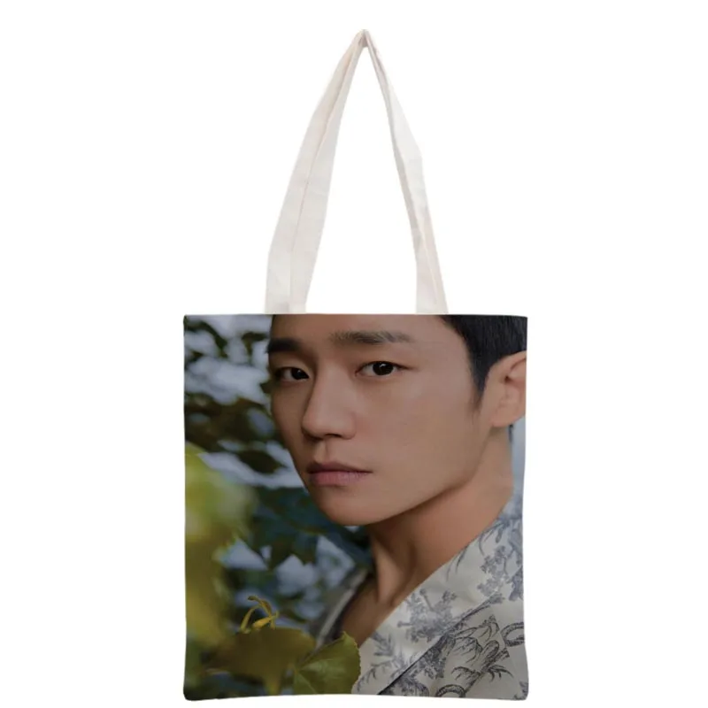 

DICHOS Korean style Women handbag New Arrival Personality Printed Canvas Tote Bag Beach Travel Bag Portable Shopping Bag