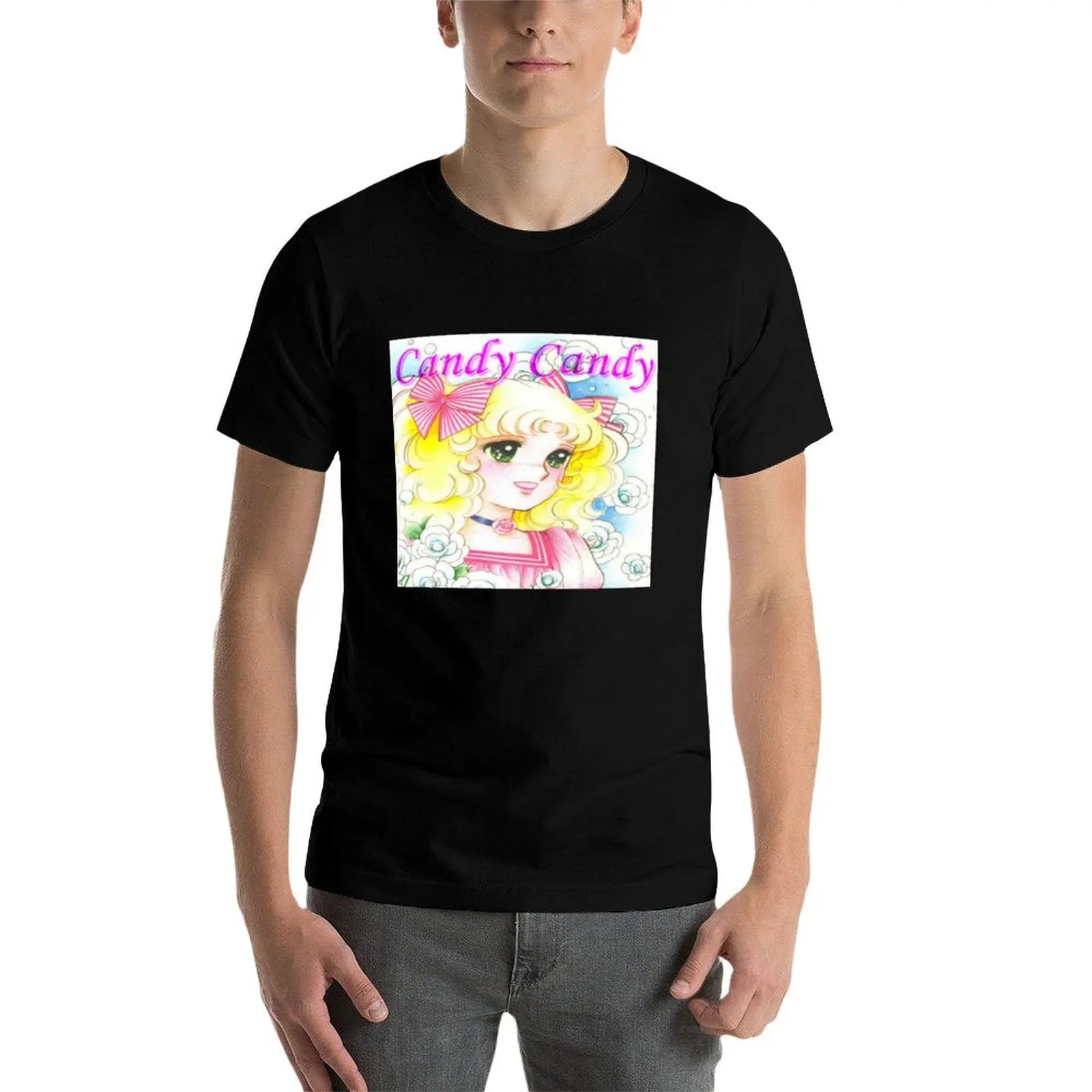 Футболка CANDY CANDY-MANGA ANIME синие арховные винтажные футболки одежда в стиле хиппи