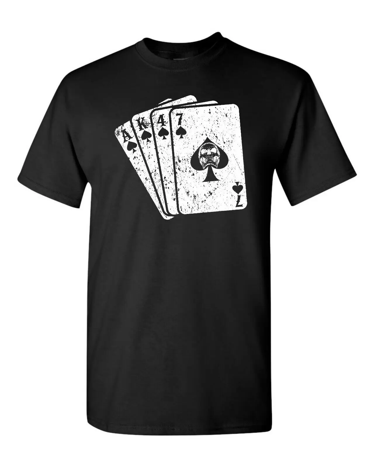 

AK47 Soviet USSR Russian Poker Hand Printed Men's Tee Shirt 968