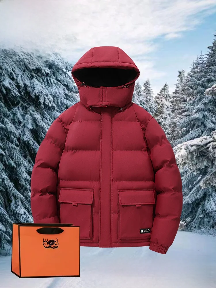 Libaqs Winter down Cotton-Padded Coat Thickened Warm Outerwear Men's Jacket Cotton...