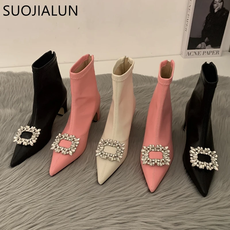 

SUOJIALUN 2023 Spring Women Flat Shoes Fashion Shallow Slip On Ladies Casual Flats Ballerina Shoes Sole Loafer Zapatos Mujer Sho