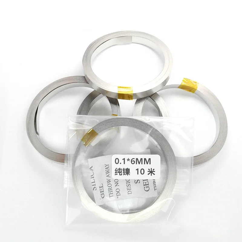 

Лента из чистого никеля для сварки аккумуляторов, ширина 2/3/4/5/6/7/8/10/12 мм X Толщина 0,1 мм 0,12 мм 0,15 мм 0,2 мм