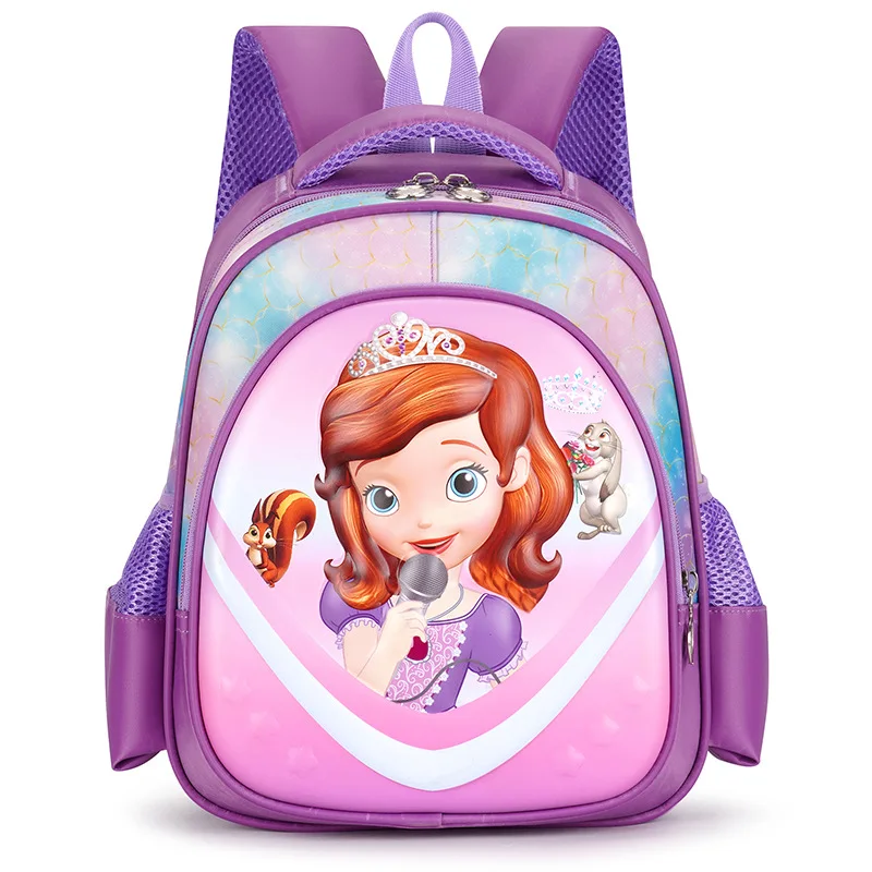 2023 Disney Frozen Kindergarten Bag For Boys Girls Age 2-8 Student Shoulder Orthopedic Backpack Spider Man Sofia Gifts Mochila