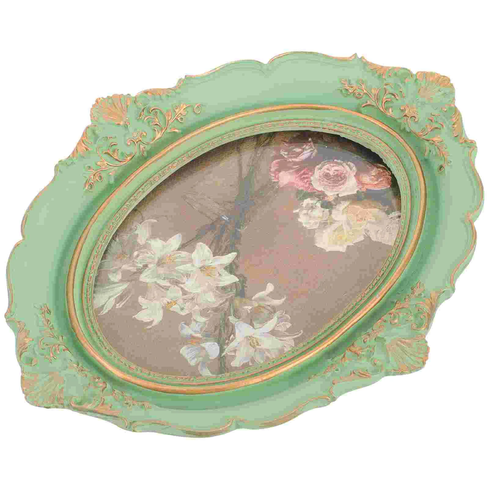 

Home Photo Frame Frame Picture Embroidery Display Oval Finished Countryside Photo Rustic Cross Stitch Ornate Baroque Frames