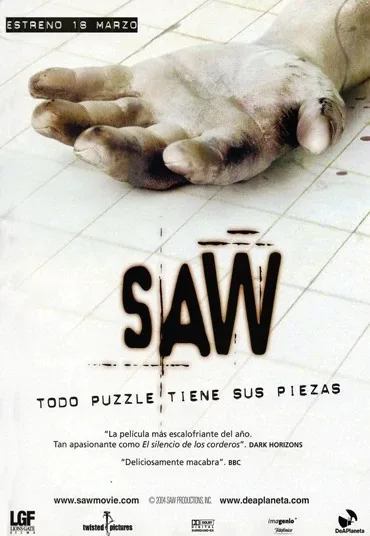 

Печать на холсте "Saw", классический фильм ужасов