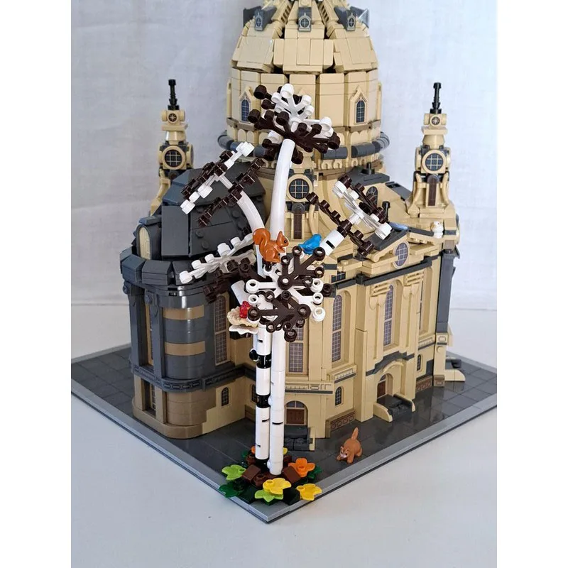 Фото Креативная серия конструкторов Moc: Модульные блоки «Березы четырех сезонов», технологичные кубики, рождественский DIY-конструктор, подарки для сборки №4