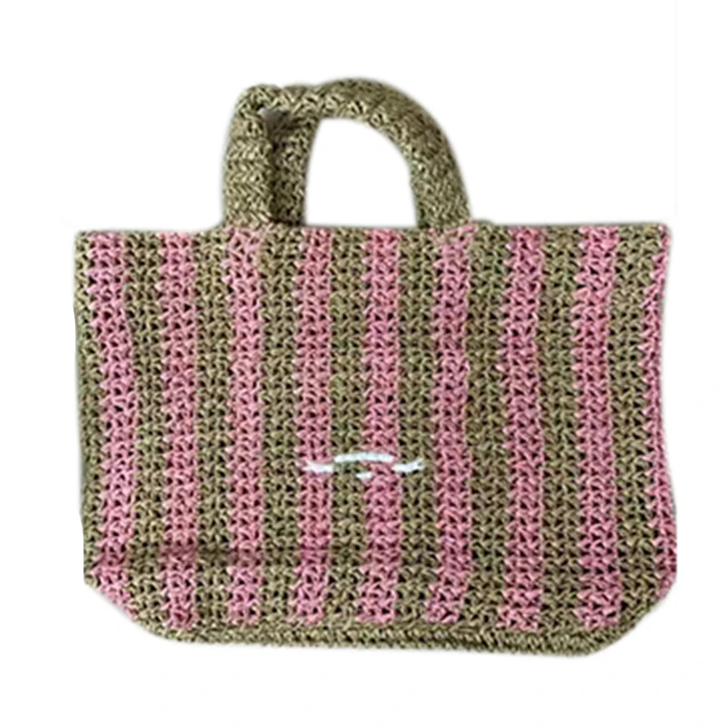

Fashion Brand Weave Style Handbags For Women 2022 Summer Holiday Beach Letter Embroidery Large Capacity Leisure Bags