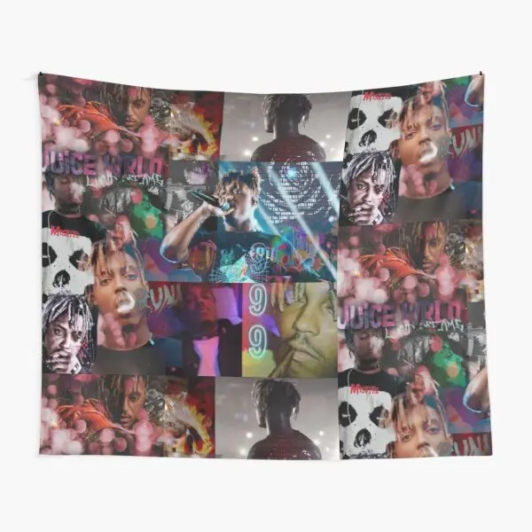 

Juice Wrld 999 Tribute Art Tapestry Travel Printed Mat Hanging Home Living Beautiful Yoga Colored Bedroom Bedspread Room