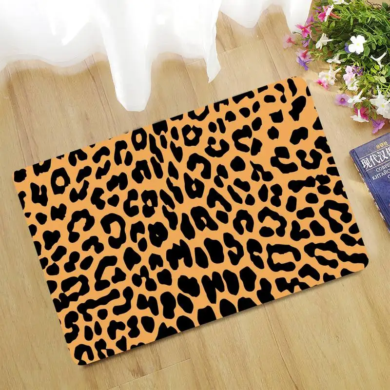 

Leopard Print Home Door Mat Absorbent Foot Mat Carpet Bathroom Floor Mat Print Floor Mat