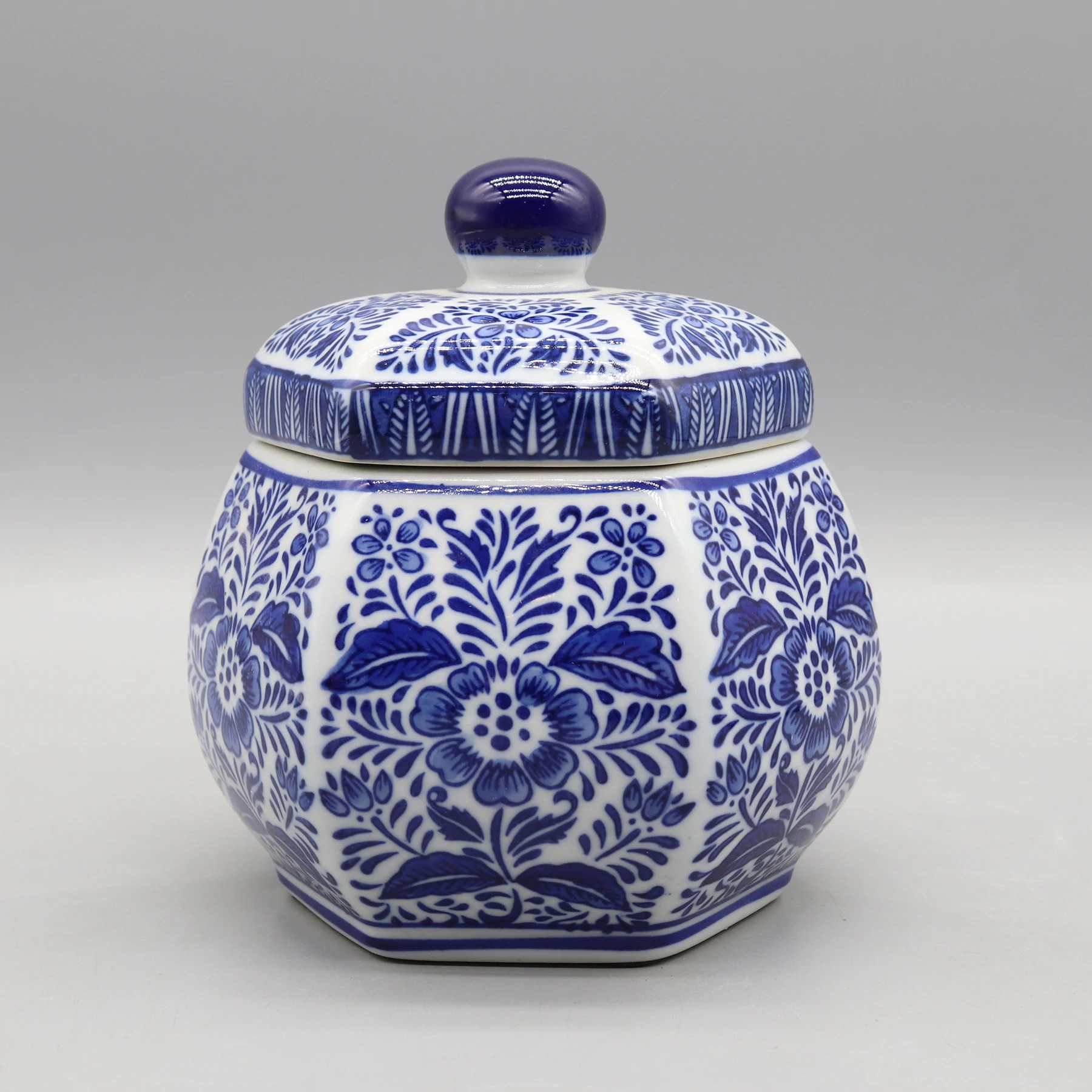 

Ceramic Jar, Vase, Hexagonal Container, Home Decoration