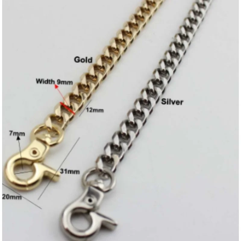 Multicolor Bag Chain Accessories Gold Black Shoulder Bag Chain Metal Bag Chain Strap Crossbody Bag Parts Belt Chain for Bags