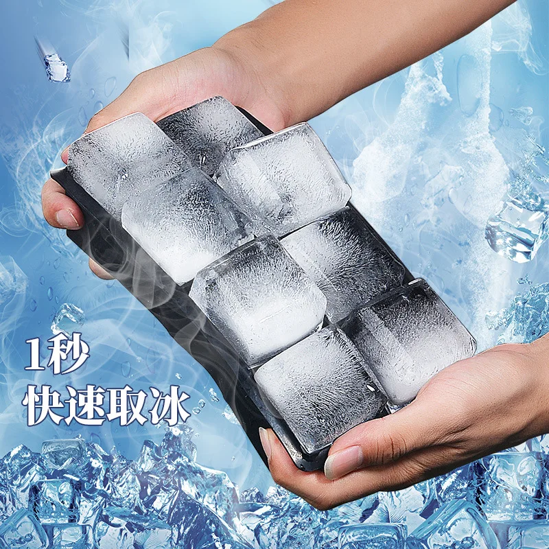 

Black Grade Silicone 15-grid Cube Jumbo Silicone Ice Cube Square Tray Mold Mould Non-toxic Durable Bar Pub Wine Ice Blocks Maker