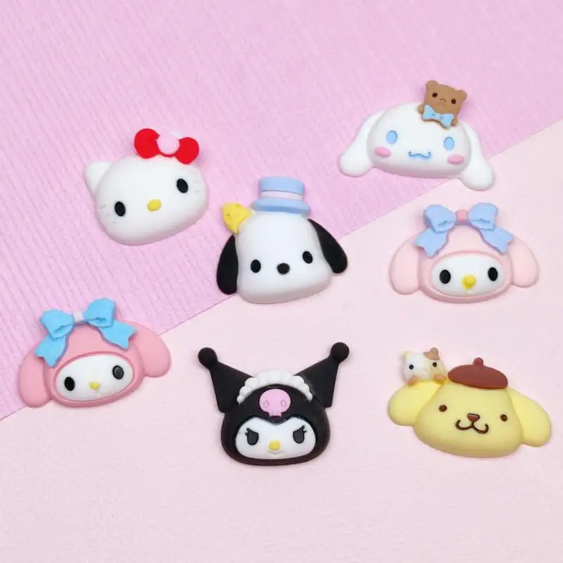 

Kawaii Sanrio Hello Kitty Kuromi Mymelody Cinnamoroll Pochacco Pom Pom Purin Diy Accessories Hairpin Christmas Gift For Girls