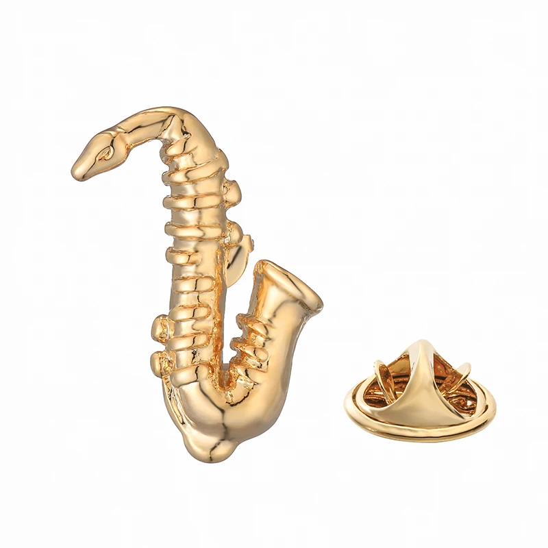 Брошь в виде саксофона из меди для музыкального оборудования модная мужская