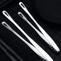 1pc stainless steel food tongs long handle non slip barbecue tongs steak tongs kitchen cooking tools accessories