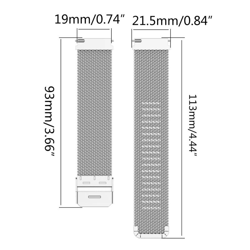 

50PA Stainless Steel Bracelet Smart Watch Strap Snap Buckle Design 19mm Width Compatible with haylou solar LS01 ID205L ID216