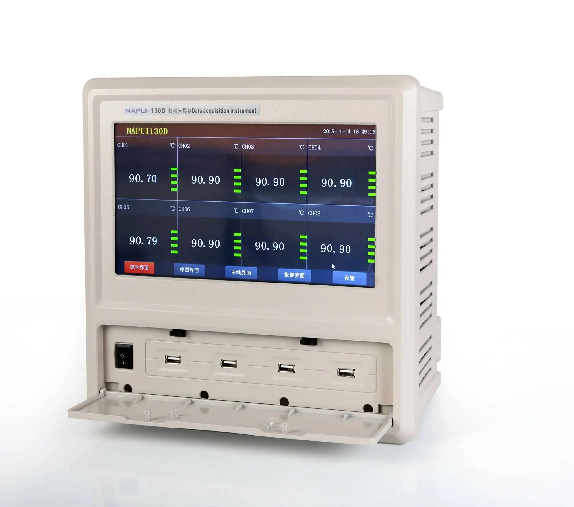

Multi-channel graphic 10 inch touch screen paperless thermocouple data logger