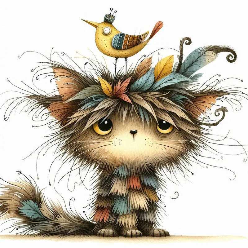 Многоразовая наклейка на стену с котом