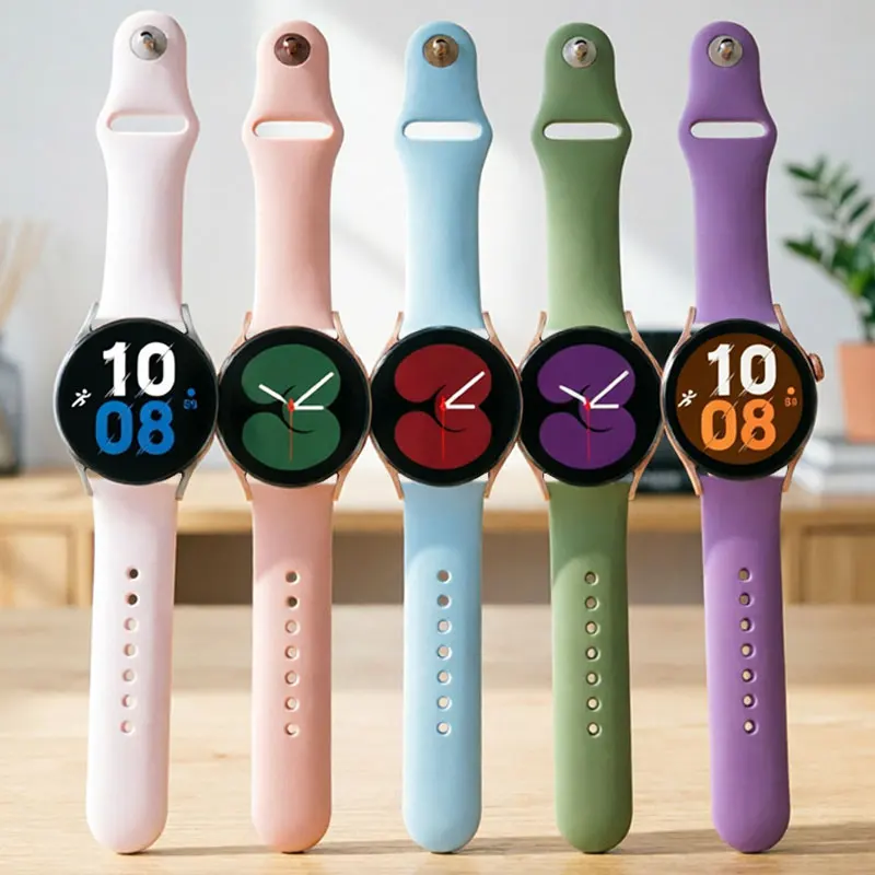 Фото Силиконовый ремешок для Samsung Galaxy Watch 7/6/5/4/3, Active 2/Gear S3, 20 мм, 22 мм, браслет для Huawei Watch GT 2/3/4/5/6 №1