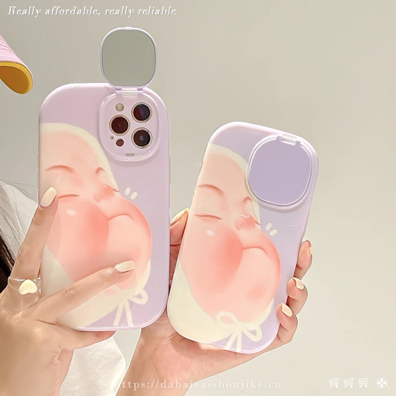 

Little BoyFor iphone12promaxApple11/13Phone CasexrWomen'sx/xsMakeup Mirror