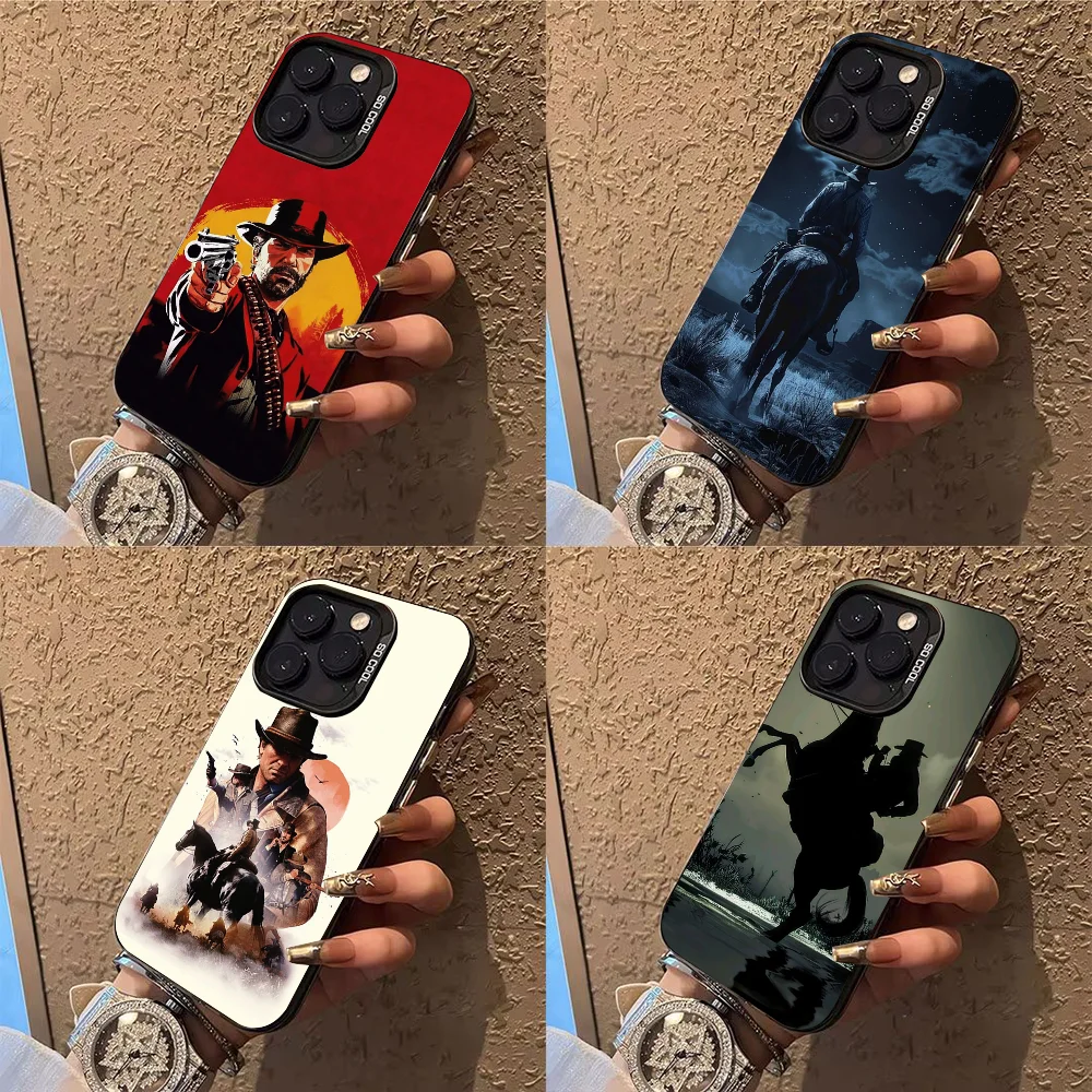 Чехол для телефона Red Dead R-Redemption RDR 2 чехол iPhone 14 16 15 11 12 13 Pro Max Mini Plus противоударный
