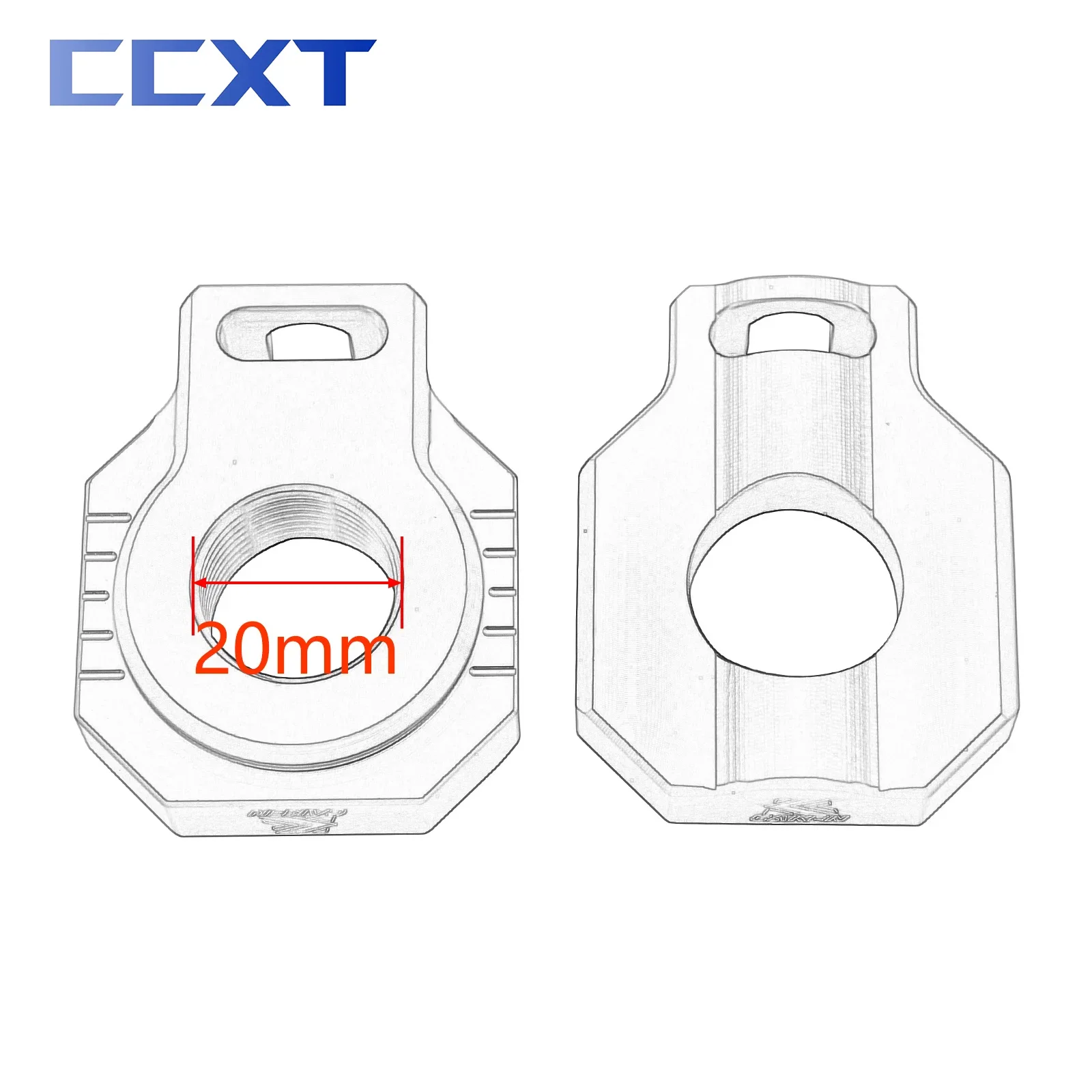 Мотоциклетные ползунки регулятора цепи 20 мм для Husqvarna TC TE TX FC 125 150 250 350 450 KTM EXC EXCF XC