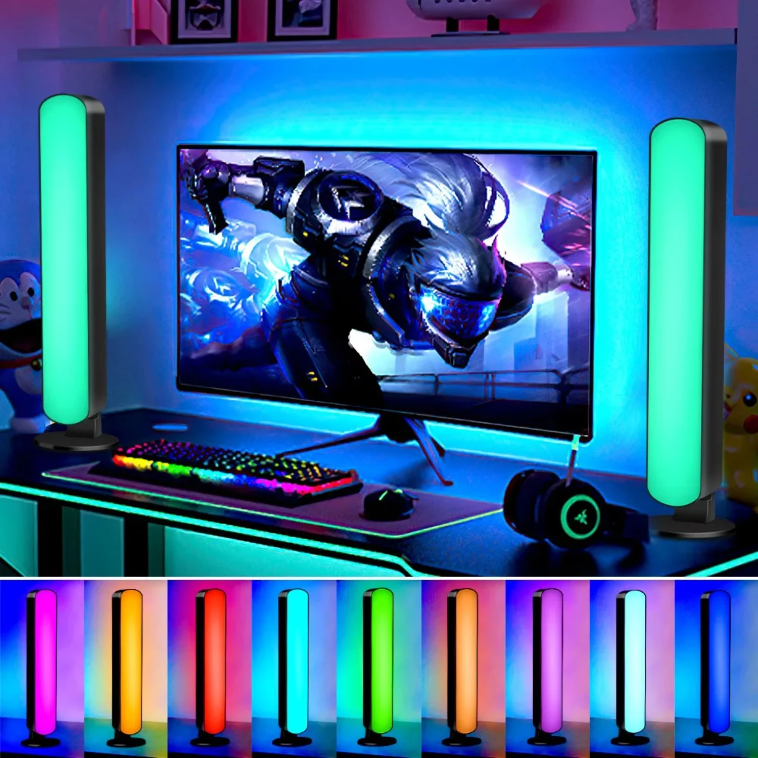 Синхронизация музыки светодиодный ночник RGB атмосферная лампа с управлением