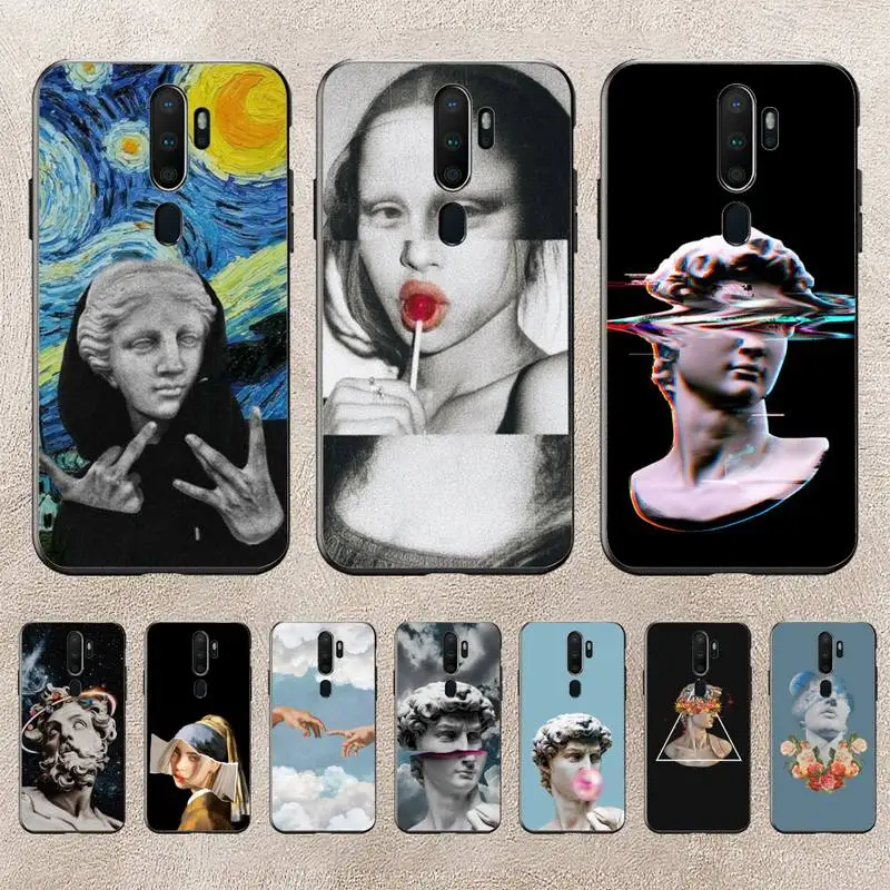 

Great Art Aesthetic David Mona Lisa Phone Case For Redmi 9A 8A 6A Note 9 8 10 11S 8T Pro K20 K30 K40 Pro PocoF3 Note11 5G Case