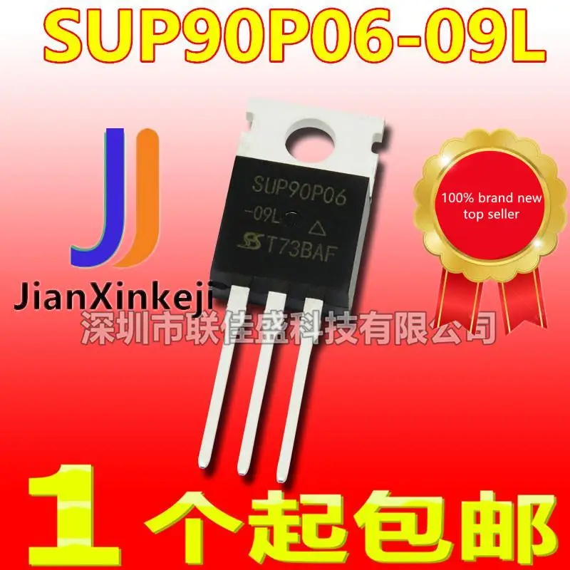 

10pcs 100% orginal new in stock SUP90P06-09L-E3 Field effect MOS tube P channel 60V 90A TO220