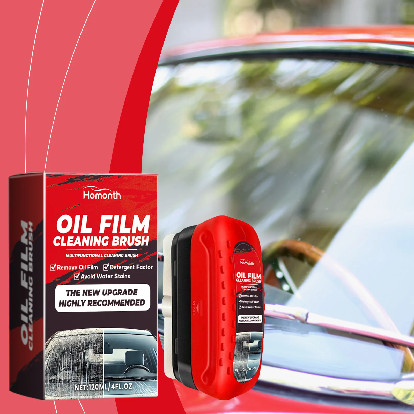 Щетка для чистки масляной пленки автомобиля автомобильного стекла на лобовом