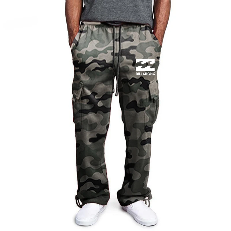 

New Men Multi-pocket Overalls Pants Men's Guard Pants Casual Elasticated Trousers Solid Color sports Pants