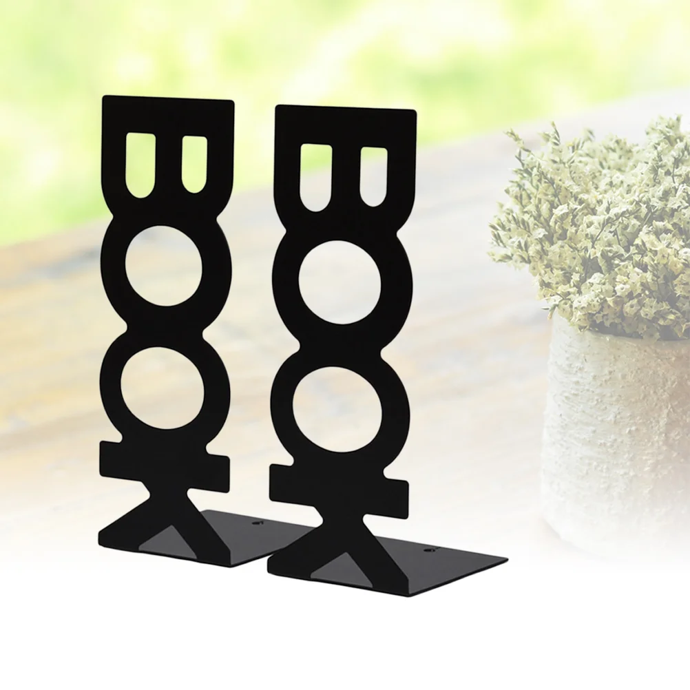 Creative Bookends Stationery Metal Bracket Decorative Frame Student Desktop Bookcase