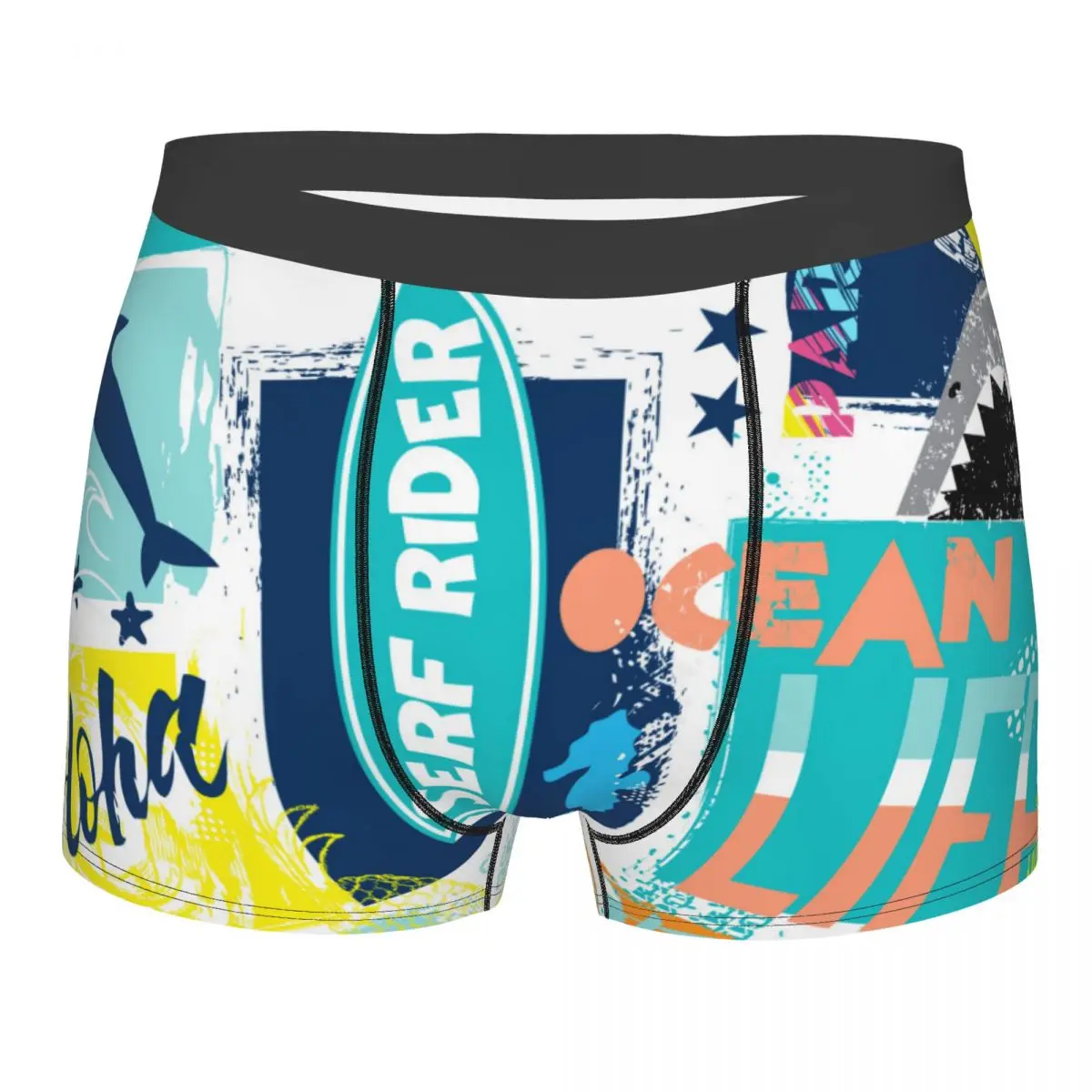 

Men's Underwear Underpants Summer Surfer Shark Dolphin Men Boxer Shorts Elastic Male Panties